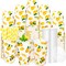 180 Pieces/60 Sets Lemonade Cups Disposable Paper Cups with Lids and Paper Straws 16oz Yellow Paper Cups Lemonade Stand Supplies for Cold Hot Beverage Juice Summer Fruit Party